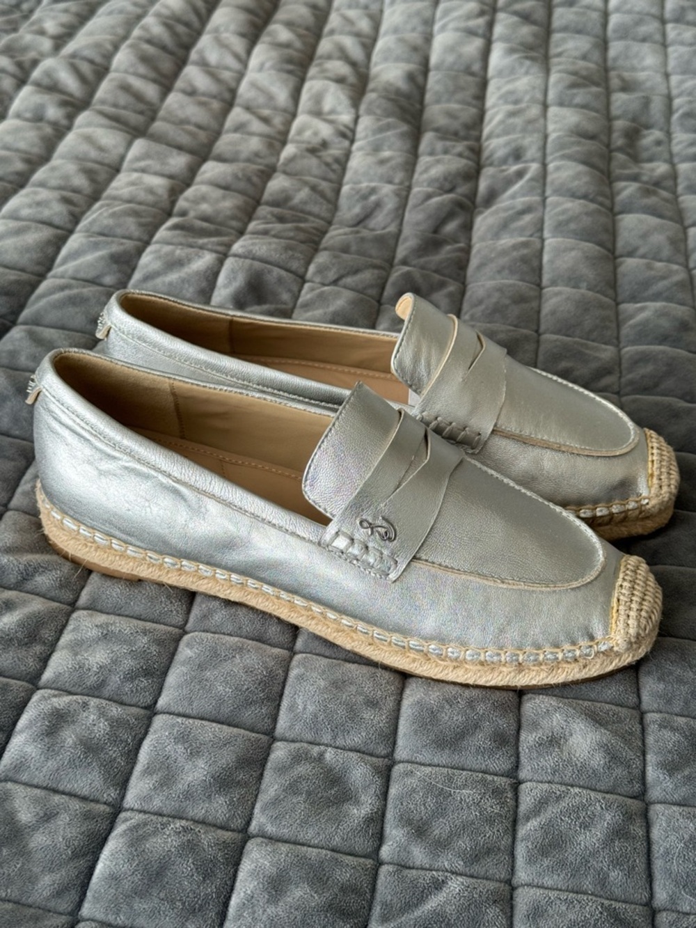 Sam Edelman Women's Kai Loafer Flats in Soft Silver
